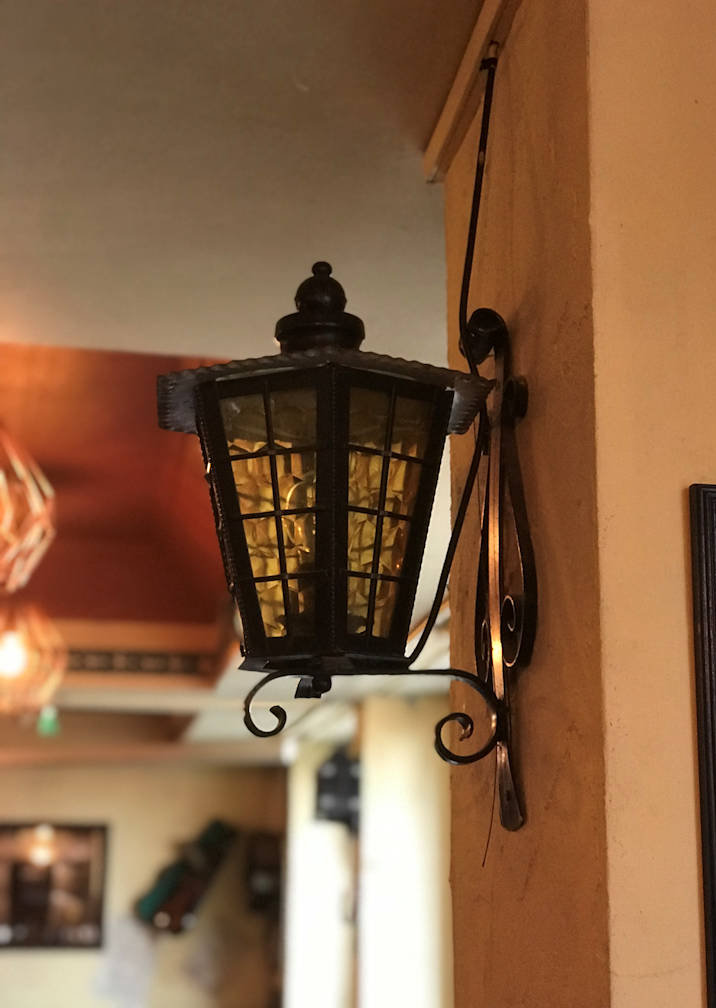 A lantern in the pub